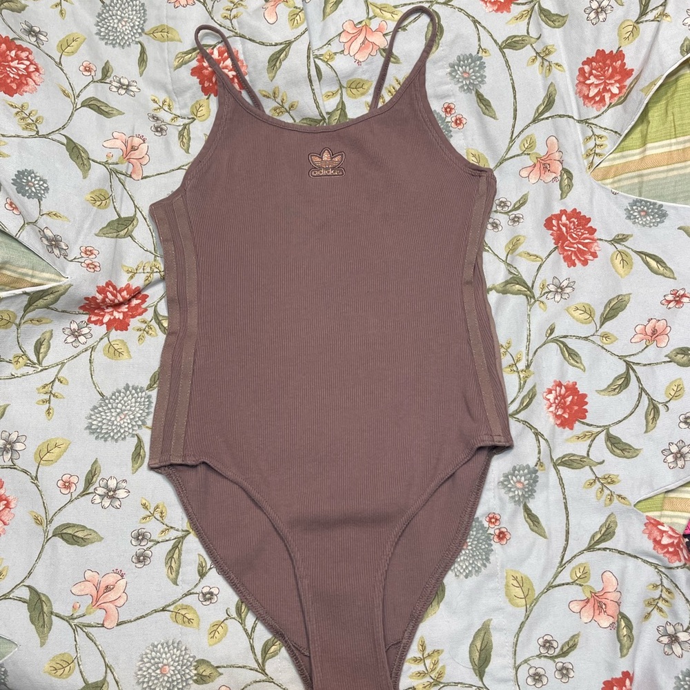 Adidas Mauve BodySuit with Shimmer Detailing